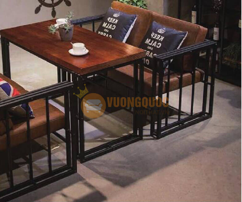 Bộ bàn ghế cafe bằng gỗ HOY TM128-3